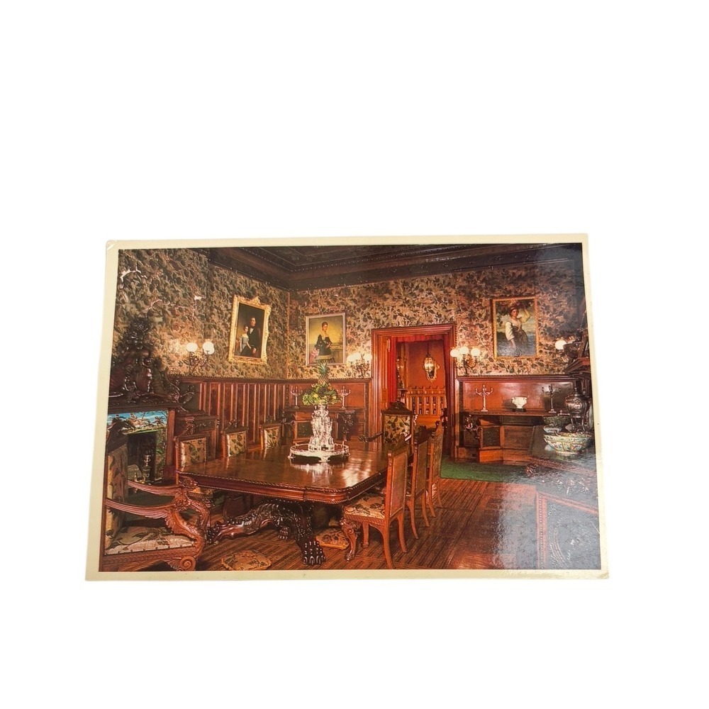 Vintage Chateau-sur-Mer Newport RI Dining Room Postcard Plastichrome P82158